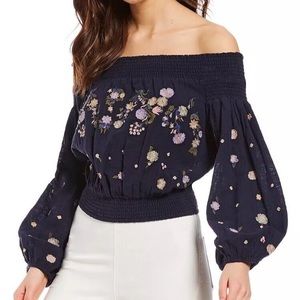 Free People Saachi Off Shoulder Boho Top